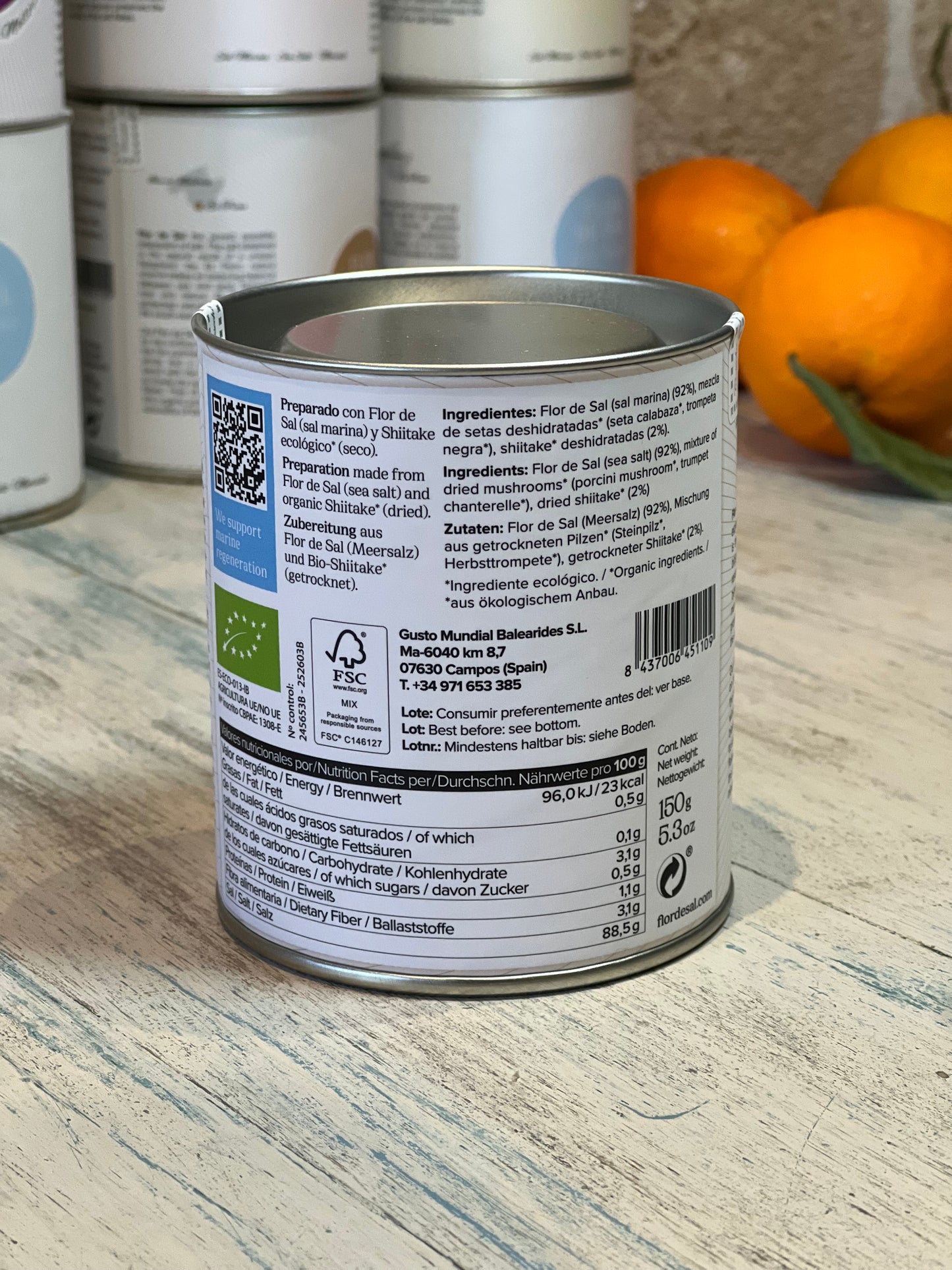 Meersalz Flor de Sal d'Es Trenc - Shiitake - Majovida Islas Baleares S.L.