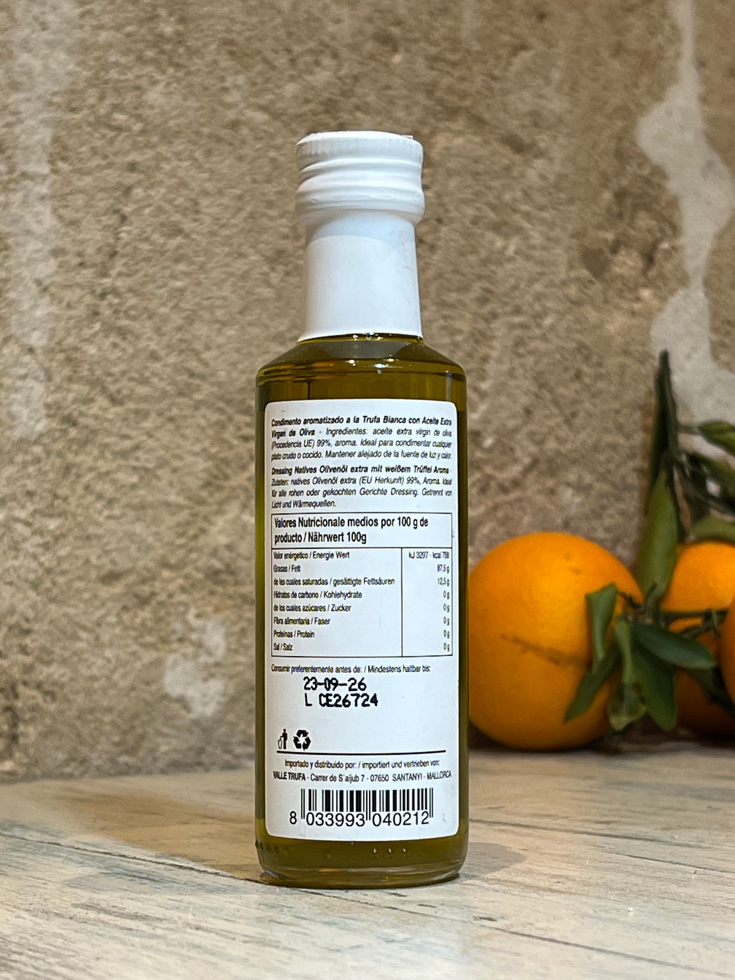 Weißes Trüffelöl 100 ml - Majovida Islas Baleares S.L.