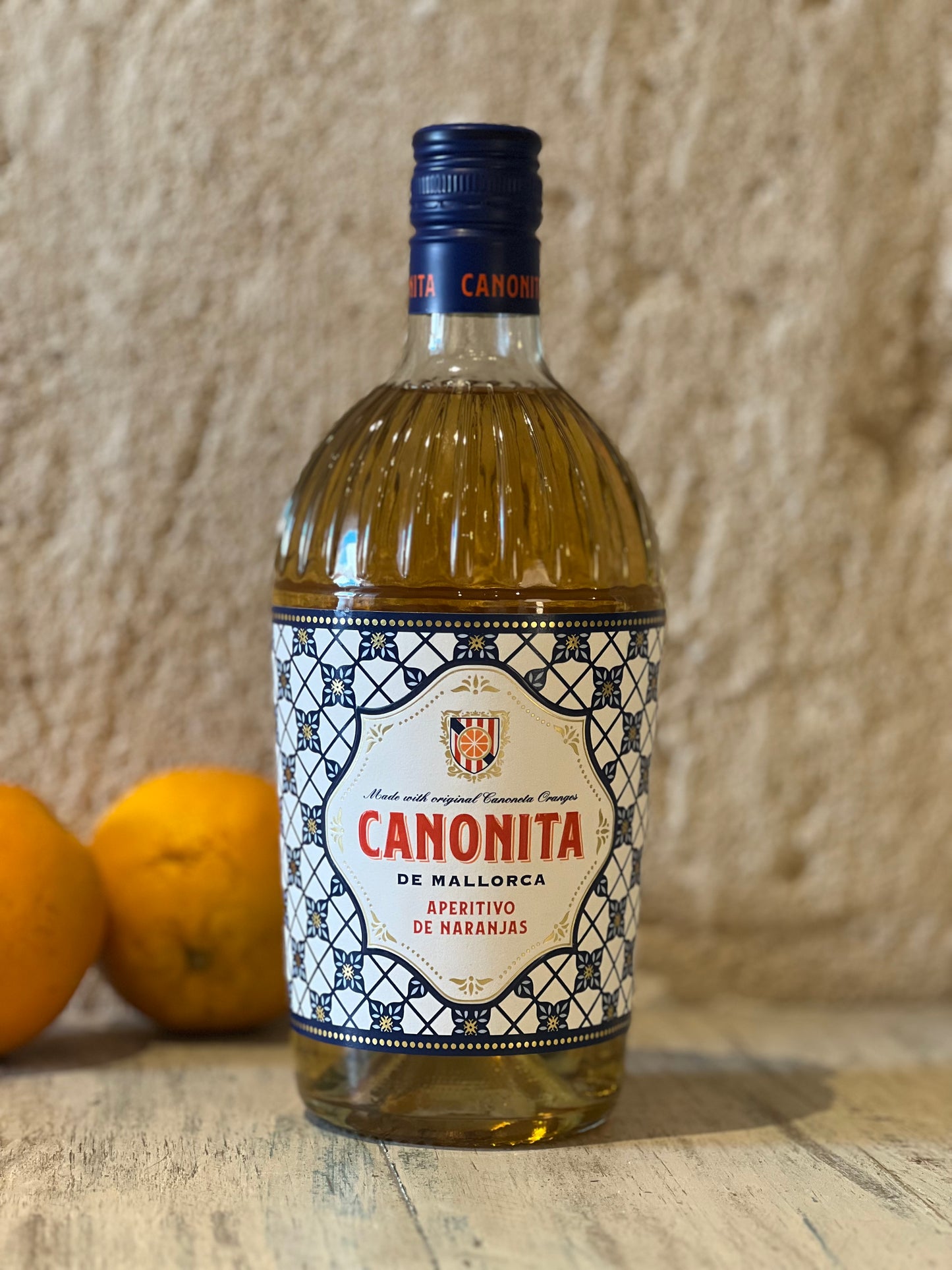 Glasflasche Canonita 18% Vol., 0,75 l, spanischer Orangen Likör aus Mallorca- Majovida Islas Baleares S.L.