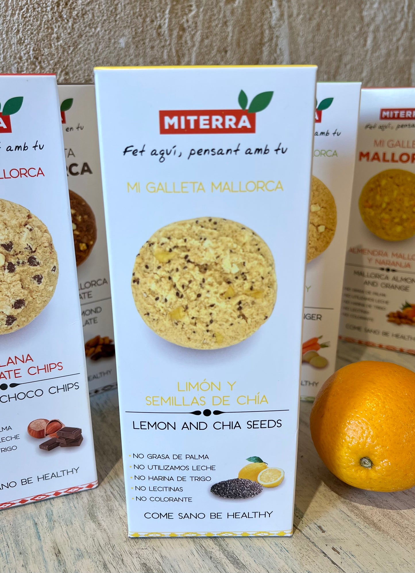 Miterra Zitrone und Chia - Samen Kekse - Majovida Islas Baleares S.L.