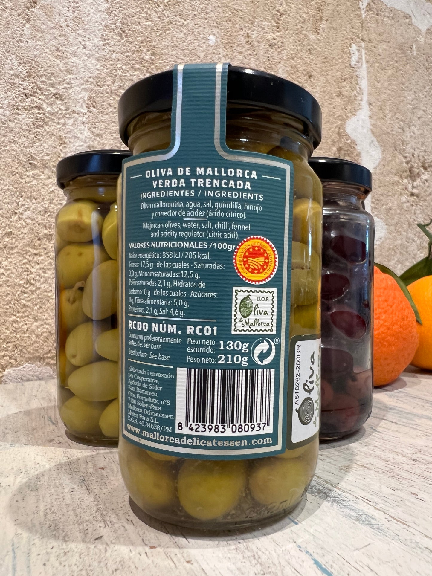 Oliva de Mallorca - Verda Trencada (geteilte grüne Oliven) - Majovida Islas Baleares S.L.