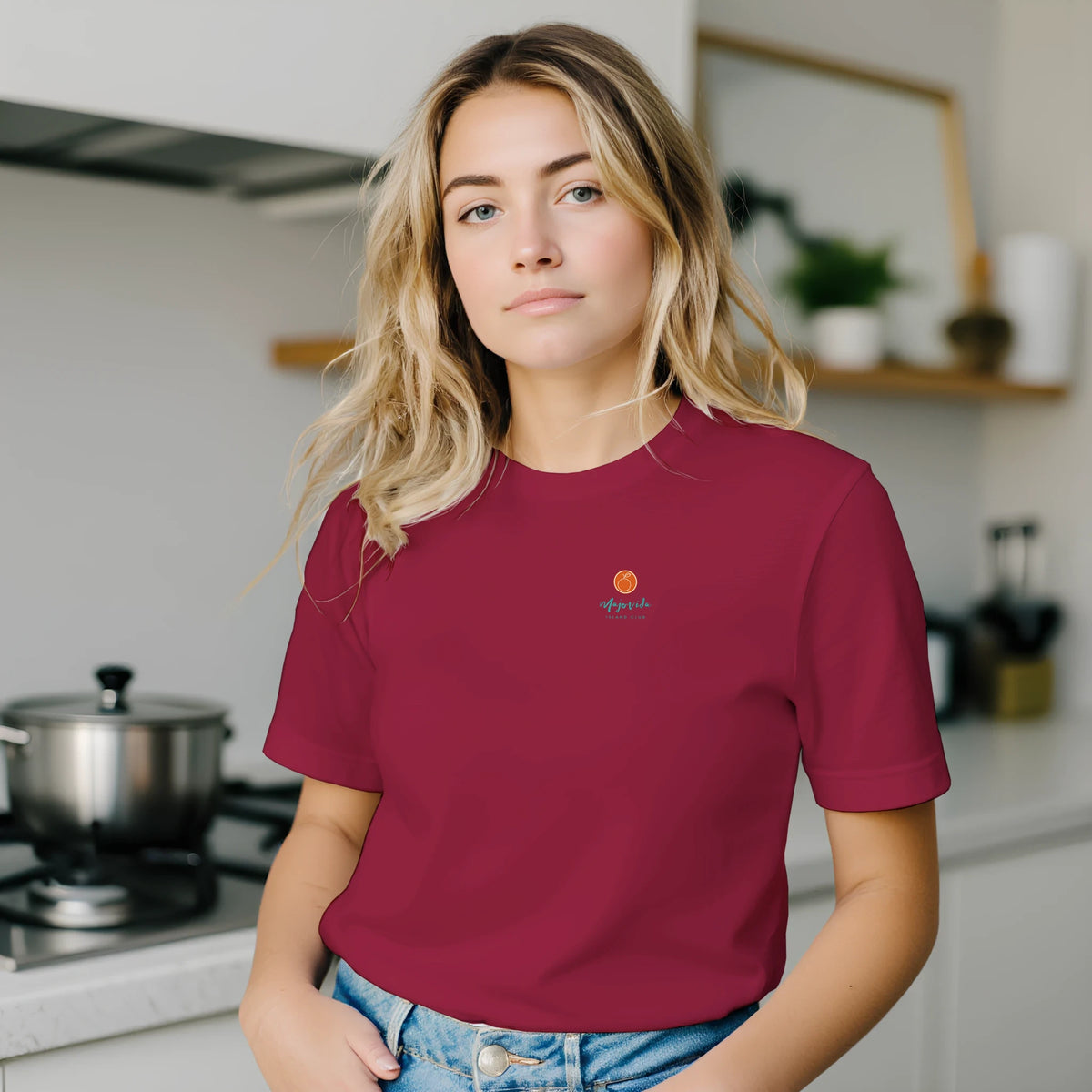 Majovida Island Club T-Shirt Unisex in Weinrot