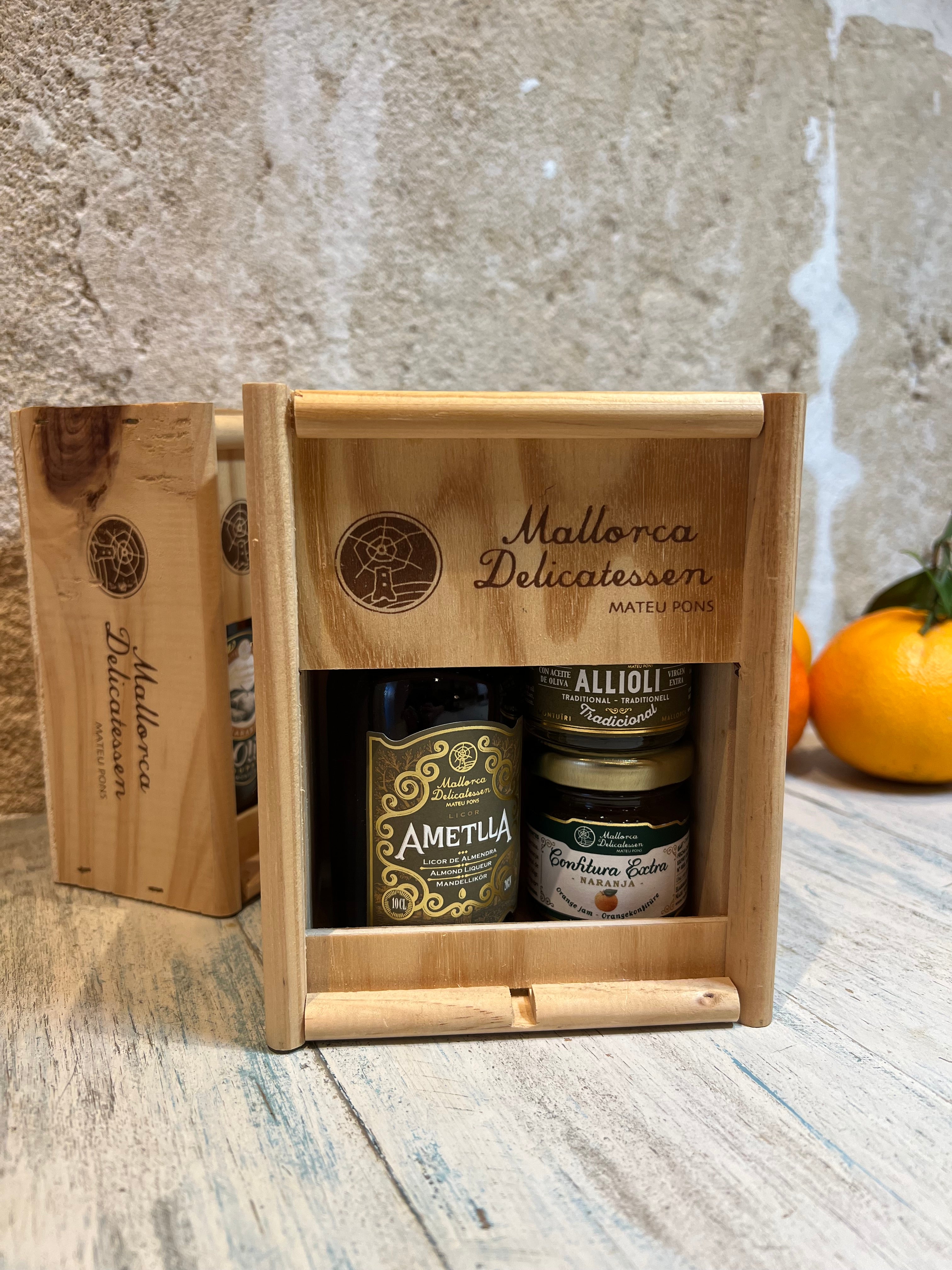 Geschenkbox – in rustikaler Holzkiste - Majovida Islas Baleares S.L.