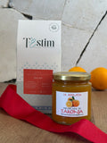 Mallorca Geschenkset mit Bio-Kräutertee von T'Estim und Orangenmarmelade von Sa Roqueta