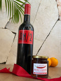 Mallorca Geschenkset mit ÀN/2 Rotwein von Ànima Negra und Chili-Marmelade von Sa Roqueta