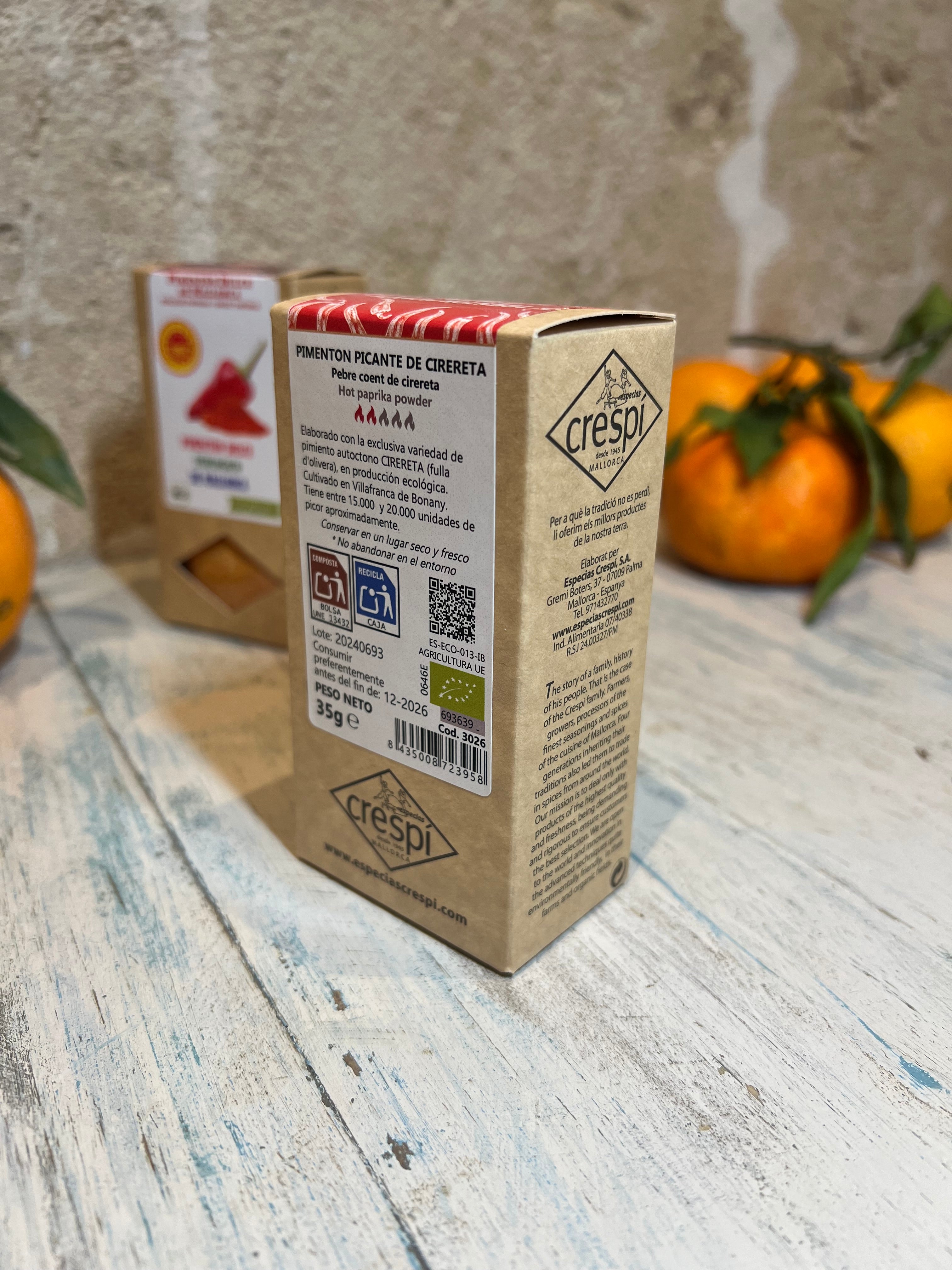 Gewürz Pimentón Picante de Cirereta - Majovida Islas Baleares S.L.