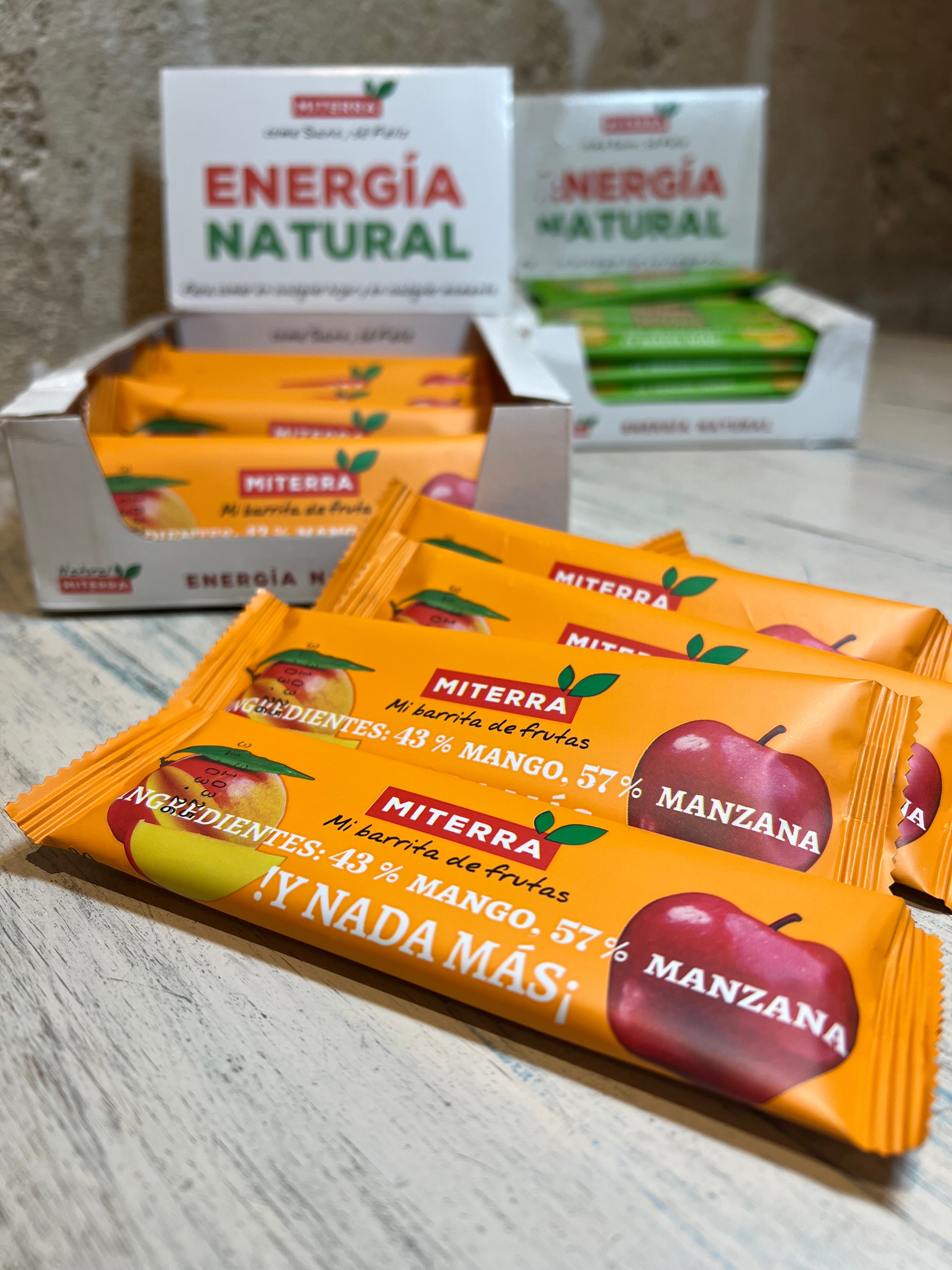 Barrita Riegel Mango & Manzana von Miterra - Majovida Islas Baleares S.L.