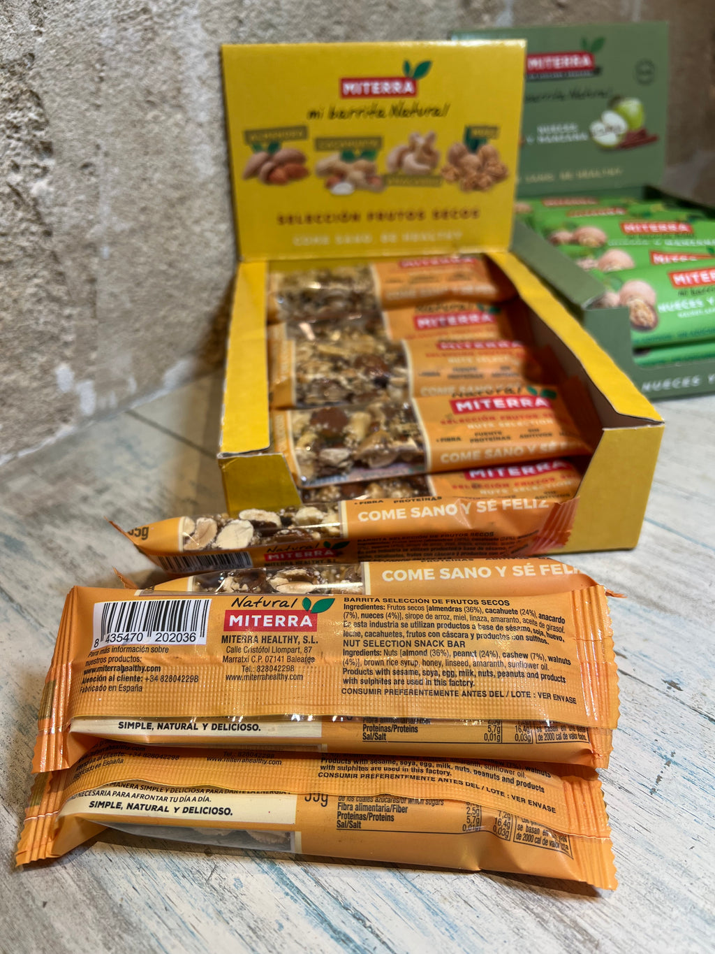 Barrita Riegel Selección Frutos Secos von Miterra - Majovida Islas Baleares S.L.