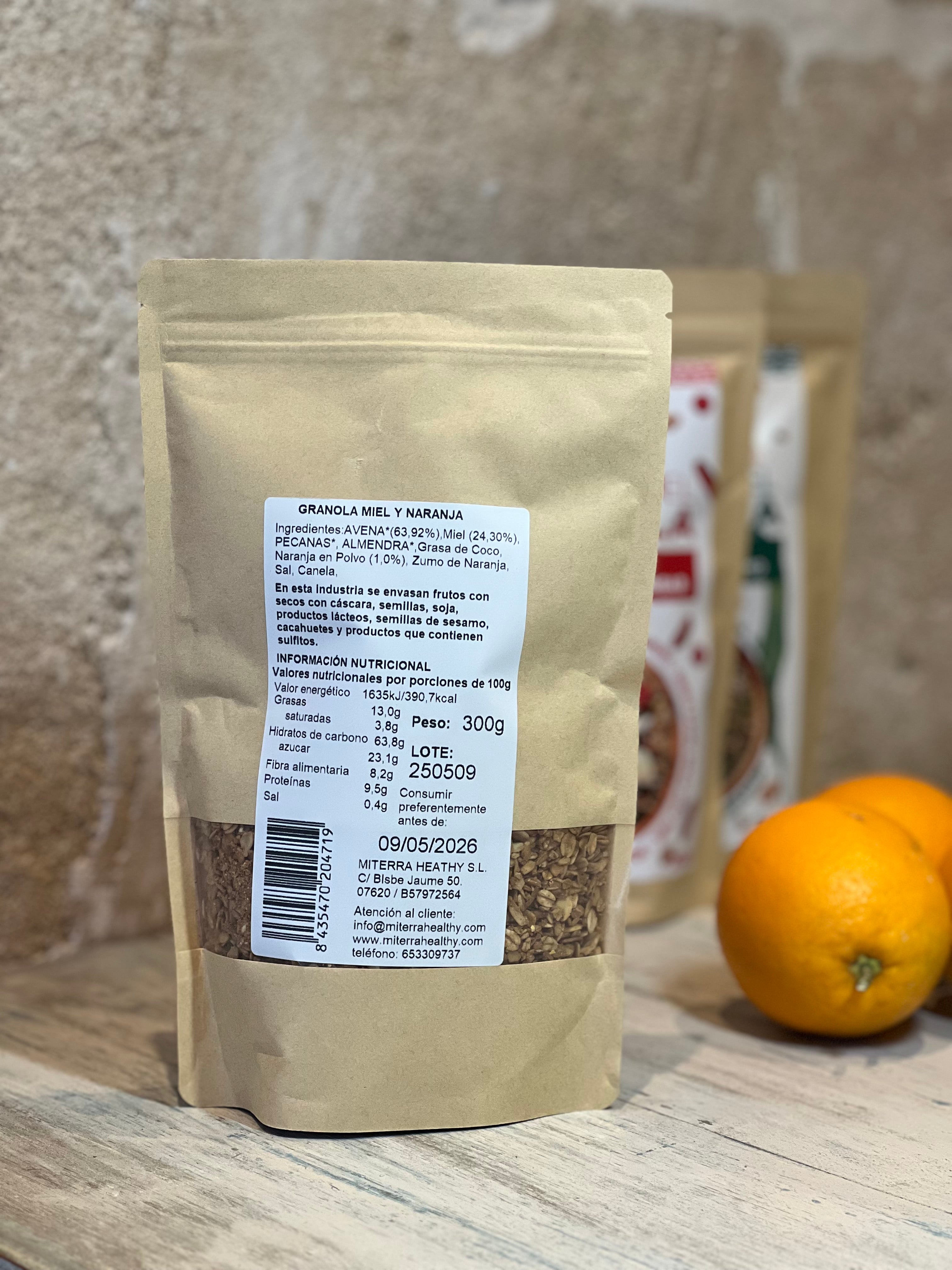 Miterra Granola mit Orange & Mandel - Majovida Islas Baleares S.L.