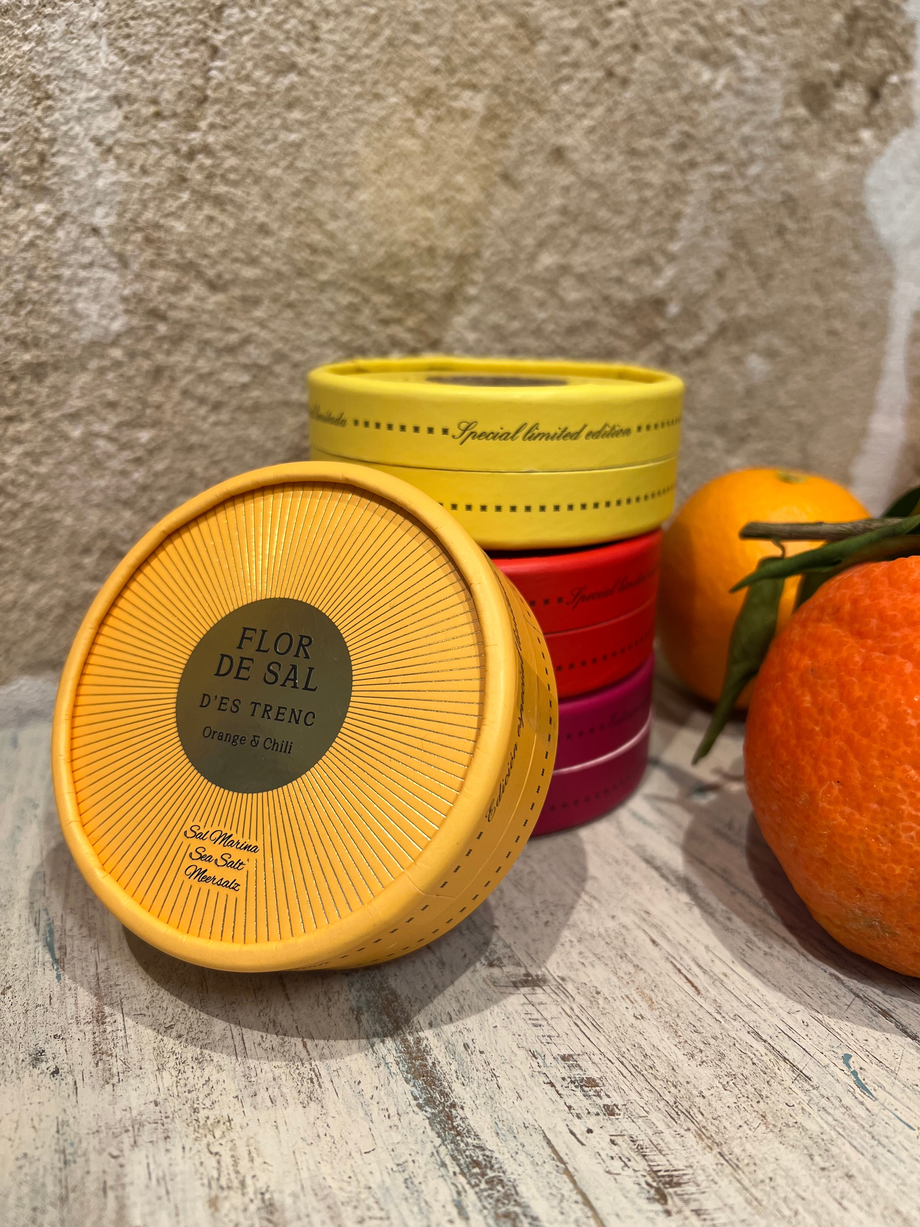 Meersalz Flor de Sal d'Es Trenc - Orange und Chili - Majovida Islas Baleares S.L.