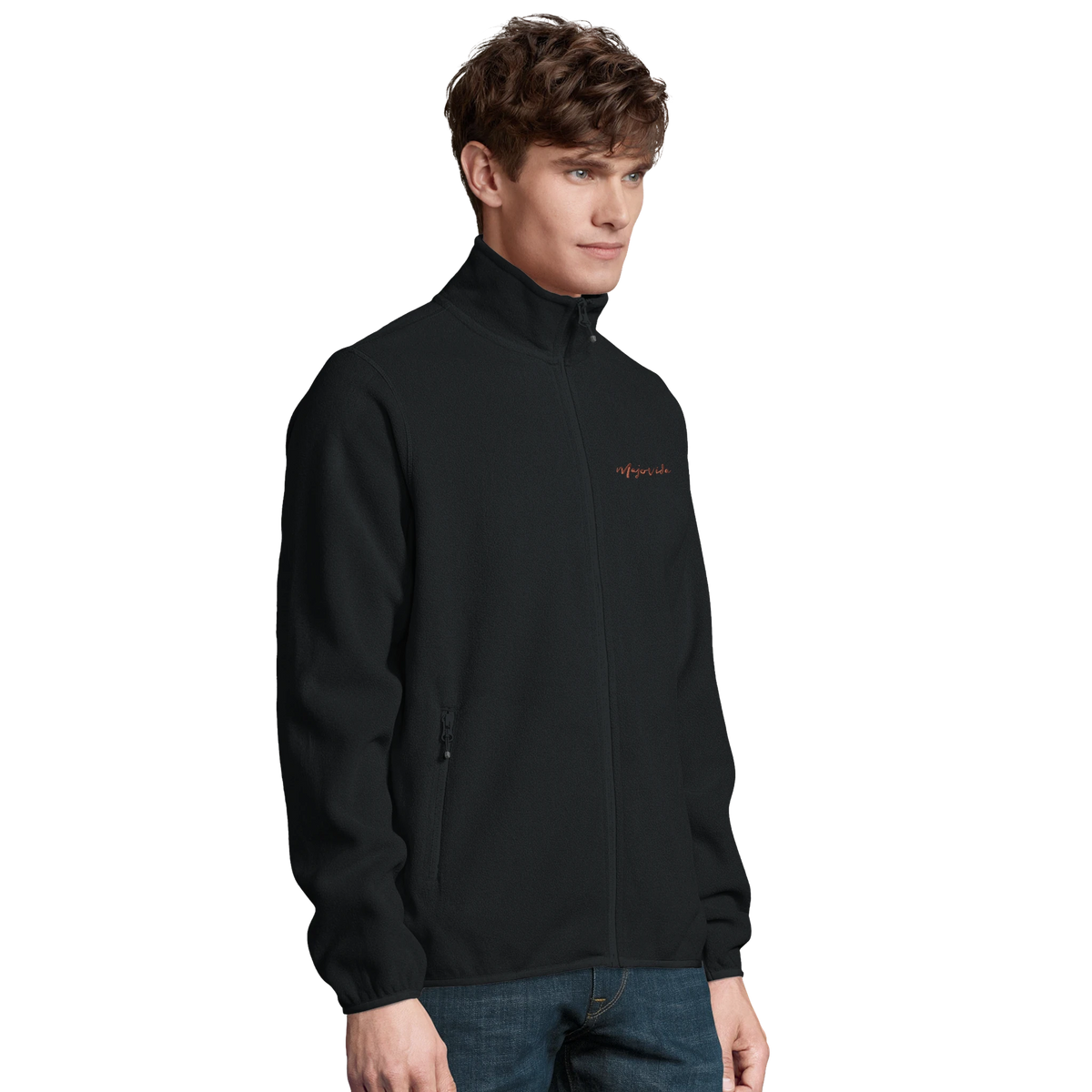 Majovida Fleecejacke Schwarz – Ansicht 6