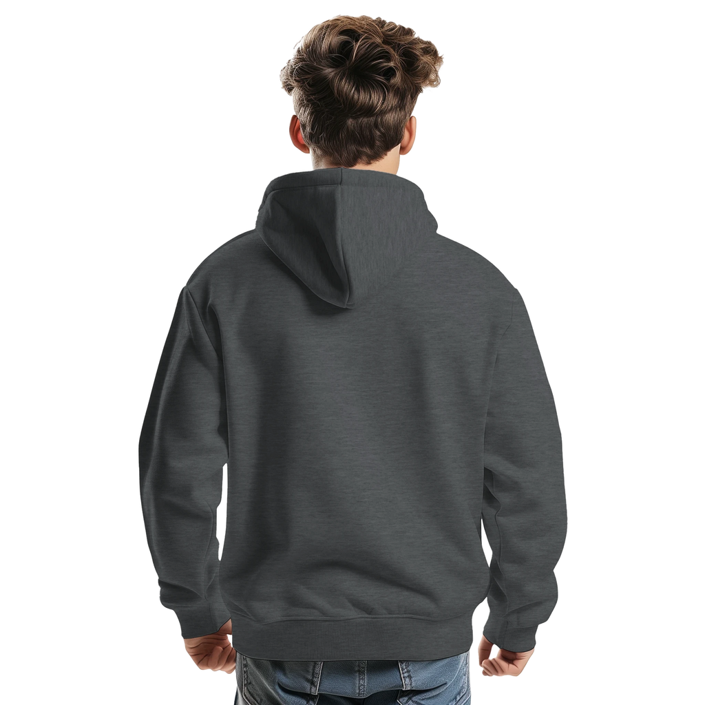 Majovida Hoodie in Charcoal, Rückansicht getragen