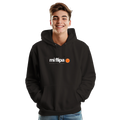 Majovida Hoodie „mi flipa“ in Deep Black, Vorderansicht getragen